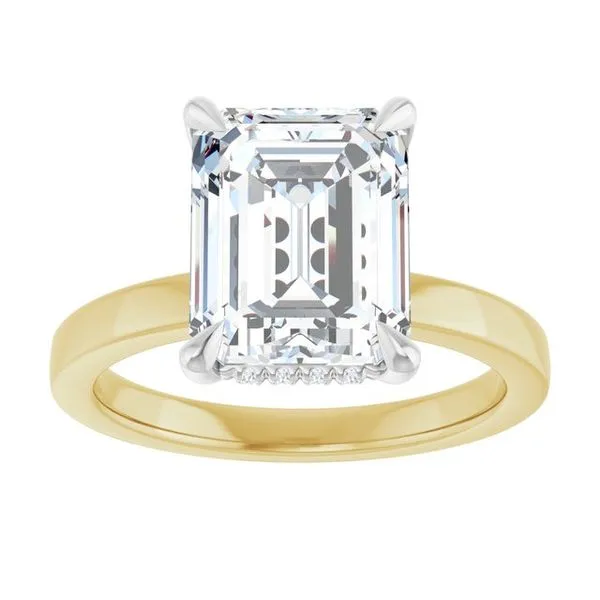 Claw-Prong Hidden Halo-Style Engagement Ring Image 3 Clater Jewelers Louisville, KY