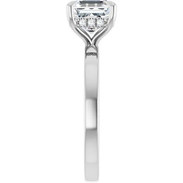Claw-Prong Hidden Halo-Style Engagement Ring Image 4 Northwood Jewelers Northwood, OH