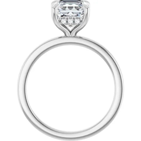 Claw-Prong Hidden Halo-Style Engagement Ring Image 2 JF Jones Jewelers Rochester, NY