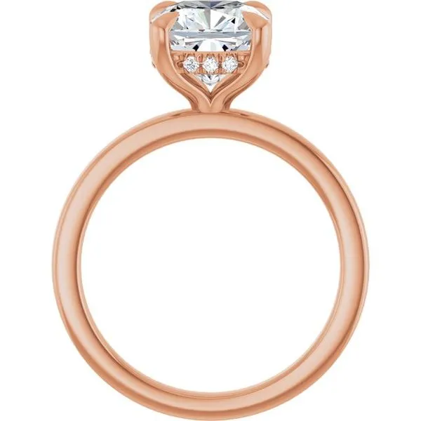 Claw-Prong Hidden Halo-Style Engagement Ring Image 2 Hudson Valley Goldsmith New Paltz, NY