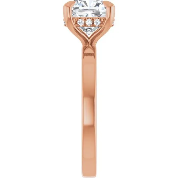 Claw-Prong Hidden Halo-Style Engagement Ring Image 4 Clater Jewelers Louisville, KY