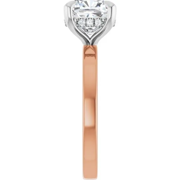 Claw-Prong Hidden Halo-Style Engagement Ring Image 4 Hudson Valley Goldsmith New Paltz, NY