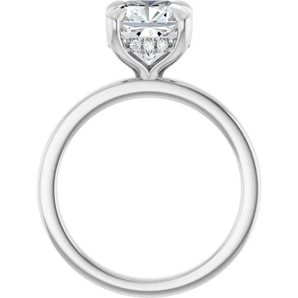 Claw-Prong Hidden Halo-Style Engagement Ring Image 2 Don's Jewelry & Design Washington, IA