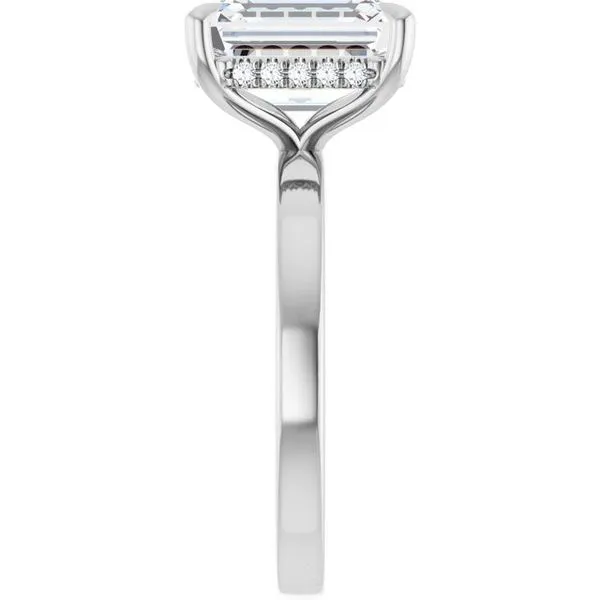 Claw-Prong Hidden Halo-Style Engagement Ring Image 4 Hudson Valley Goldsmith New Paltz, NY