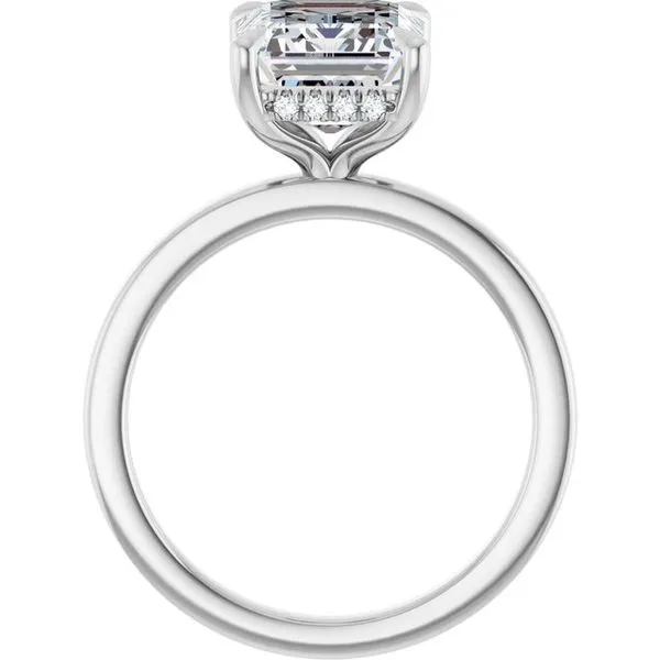 Claw-Prong Hidden Halo-Style Engagement Ring Image 2 J. West Jewelers Round Rock, TX