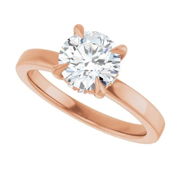 Claw-Prong Hidden Halo-Style Engagement Ring Image 5 Arezzo Jewelers Elmwood Park, IL