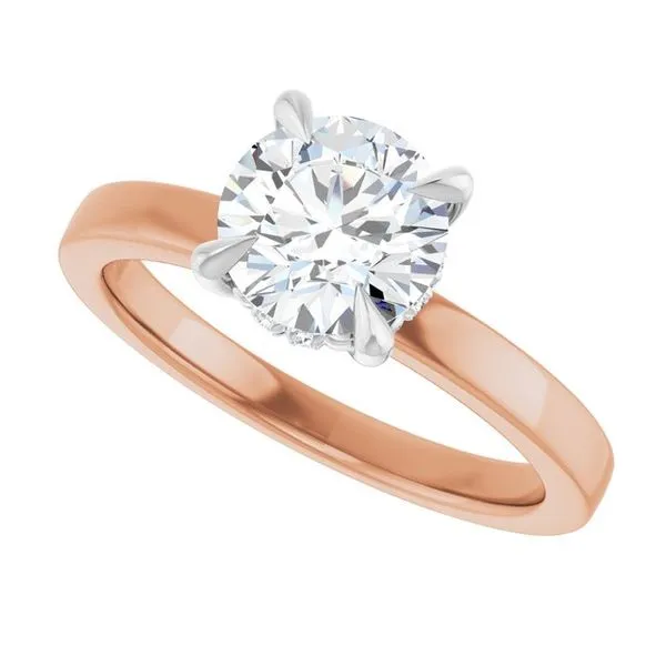 Claw-Prong Hidden Halo-Style Engagement Ring Image 5 Northwood Jewelers Northwood, OH