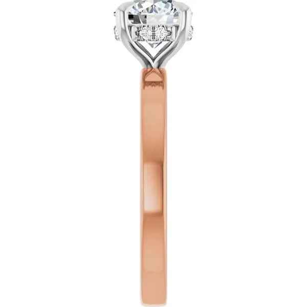 Claw-Prong Hidden Halo-Style Engagement Ring Image 4 Northwood Jewelers Northwood, OH