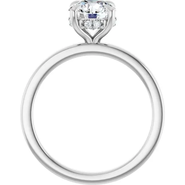 Claw-Prong Hidden Halo-Style Engagement Ring Image 2 Vulcan's Forge LLC KANSAS CITY, MO