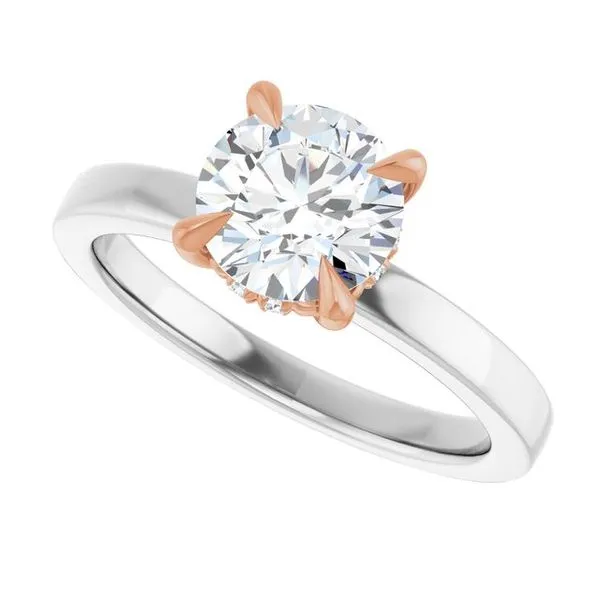 Claw-Prong Hidden Halo-Style Engagement Ring Image 5 Michael Szwed Jewelers Longmeadow, MA