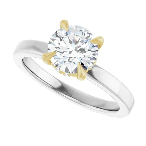 Claw-Prong Hidden Halo-Style Engagement Ring Image 5 Northwood Jewelers Northwood, OH