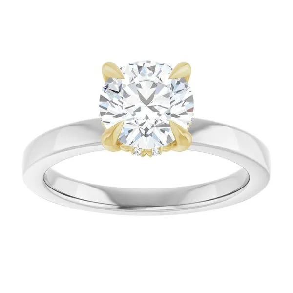 Claw-Prong Hidden Halo-Style Engagement Ring Image 3 Jimmy Smith Jewelers Decatur, AL