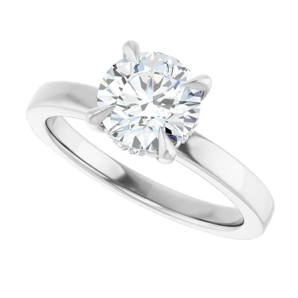Claw-Prong Hidden Halo-Style Engagement Ring Image 5 Don's Jewelry & Design Washington, IA