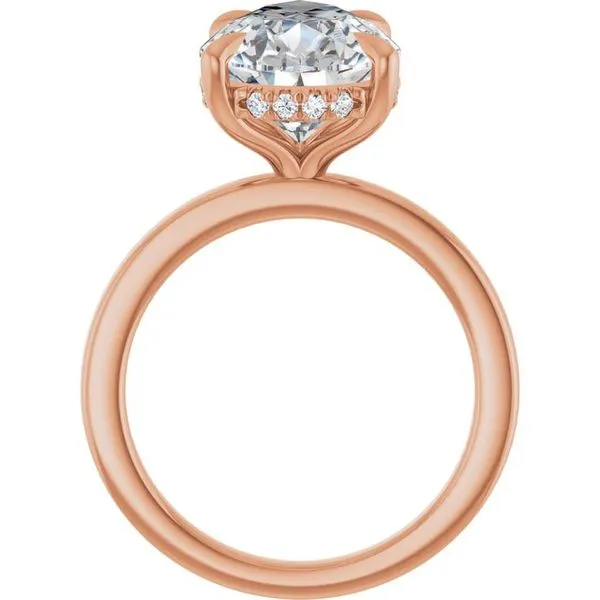 Claw-Prong Hidden Halo-Style Engagement Ring Image 2 Don's Jewelry & Design Washington, IA