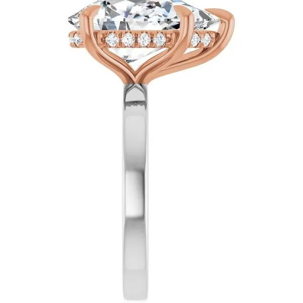 Claw-Prong Hidden Halo-Style Engagement Ring Image 4 Don's Jewelry & Design Washington, IA