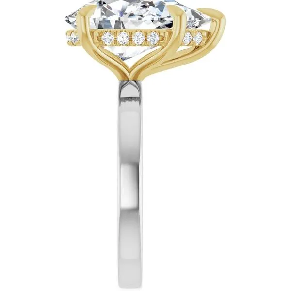 Claw-Prong Hidden Halo-Style Engagement Ring Image 4 Arezzo Jewelers Elmwood Park, IL