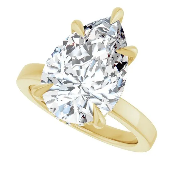 Claw-Prong Hidden Halo-Style Engagement Ring Image 5 Don's Jewelry & Design Washington, IA