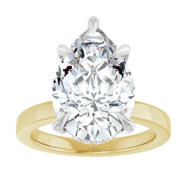 Claw-Prong Hidden Halo-Style Engagement Ring Image 3 Don's Jewelry & Design Washington, IA