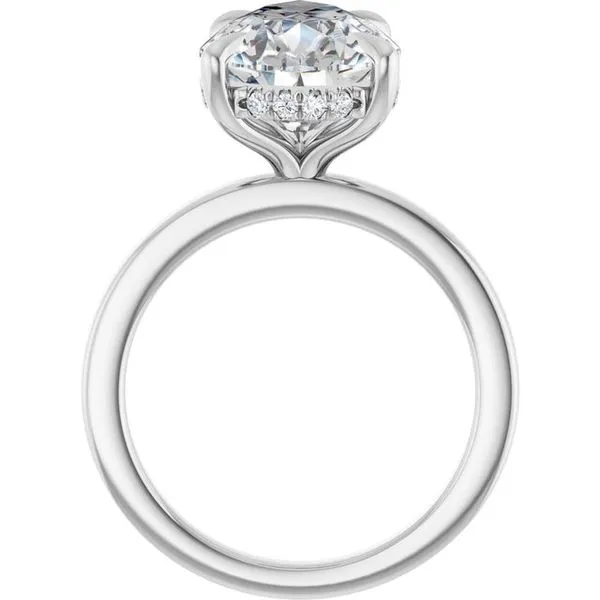 Claw-Prong Hidden Halo-Style Engagement Ring Image 2 Ocean View Jewelers Millville, DE