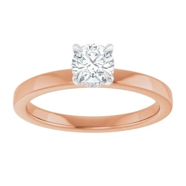 Claw-Prong Hidden Halo-Style Engagement Ring Image 3 JF Jones Jewelers Rochester, NY