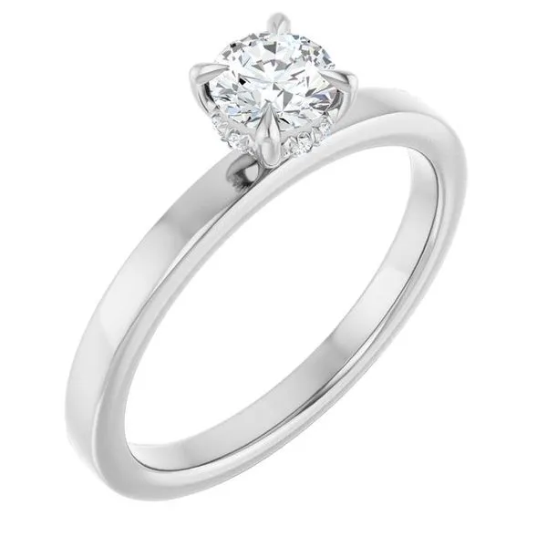 Claw-Prong Hidden Halo-Style Engagement Ring Don's Jewelry & Design Washington, IA