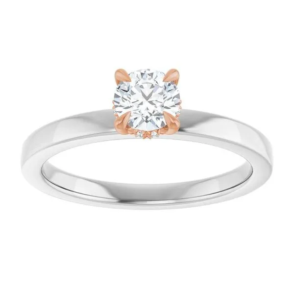 Claw-Prong Hidden Halo-Style Engagement Ring Image 3 Arezzo Jewelers Elmwood Park, IL
