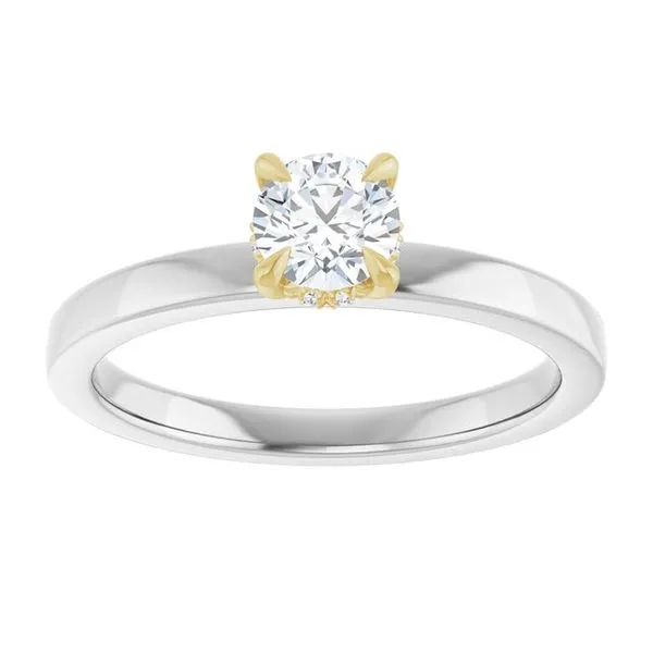 Claw-Prong Hidden Halo-Style Engagement Ring Image 3 Northwood Jewelers Northwood, OH