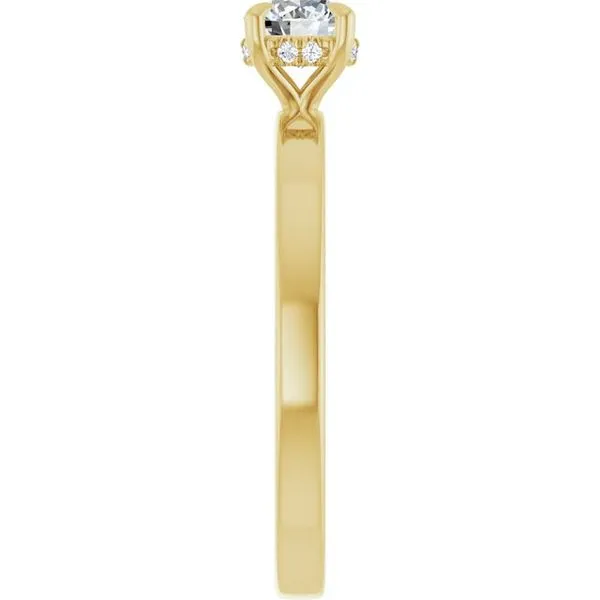 Claw-Prong Hidden Halo-Style Engagement Ring Image 4 Northwood Jewelers Northwood, OH