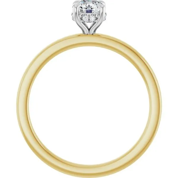 Claw-Prong Hidden Halo-Style Engagement Ring Image 2 Hudson Valley Goldsmith New Paltz, NY