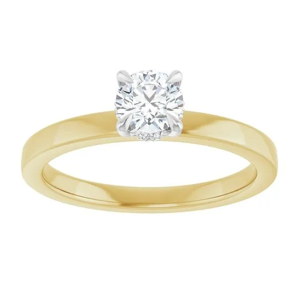 Claw-Prong Hidden Halo-Style Engagement Ring Image 3 The Jewelry Source El Segundo, CA