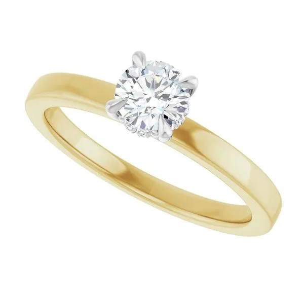 Claw-Prong Hidden Halo-Style Engagement Ring Image 5 Austin's Fine Diamonds & Jewelry Lyndhurst, NJ