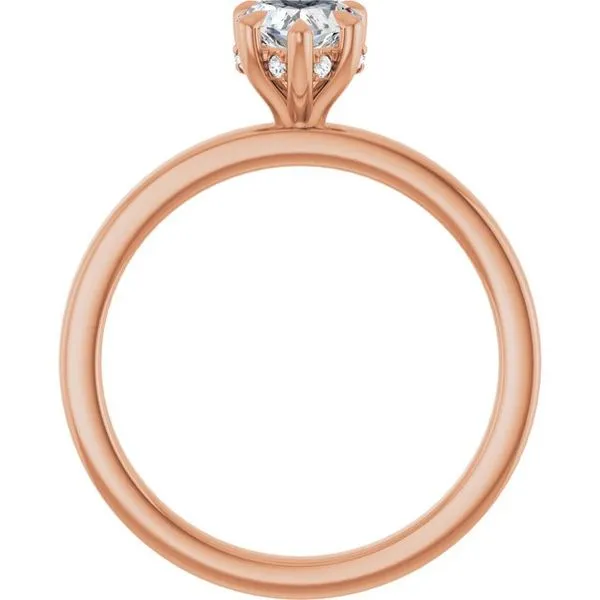 Claw-Prong Hidden Halo-Style Engagement Ring Image 2 Vulcan's Forge LLC KANSAS CITY, MO