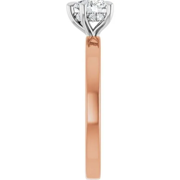 Claw-Prong Hidden Halo-Style Engagement Ring Image 4 Hudson Valley Goldsmith New Paltz, NY