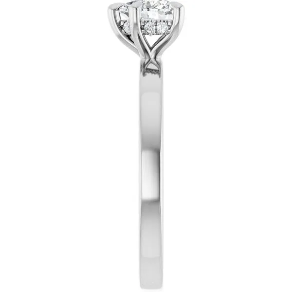 Claw-Prong Hidden Halo-Style Engagement Ring Image 4 Austin's Fine Diamonds & Jewelry Lyndhurst, NJ