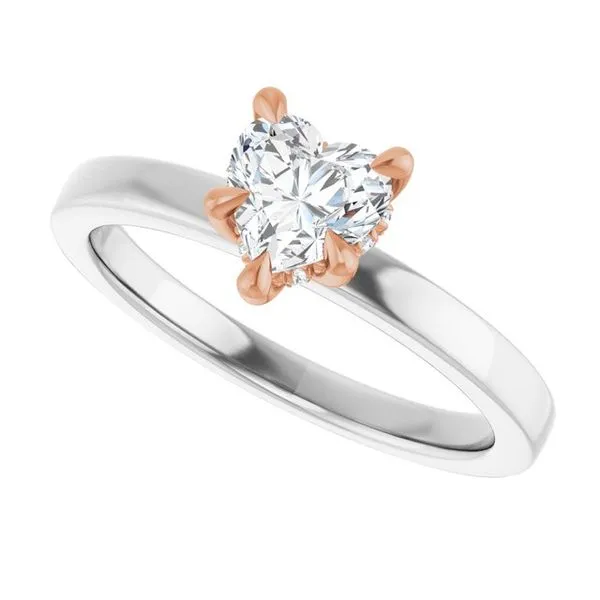 Claw-Prong Hidden Halo-Style Engagement Ring Image 5 J. West Jewelers Round Rock, TX