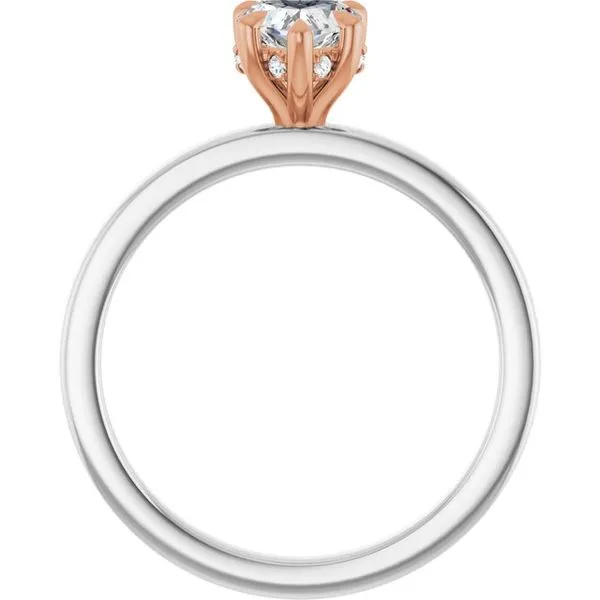 Claw-Prong Hidden Halo-Style Engagement Ring Image 2 Don's Jewelry & Design Washington, IA