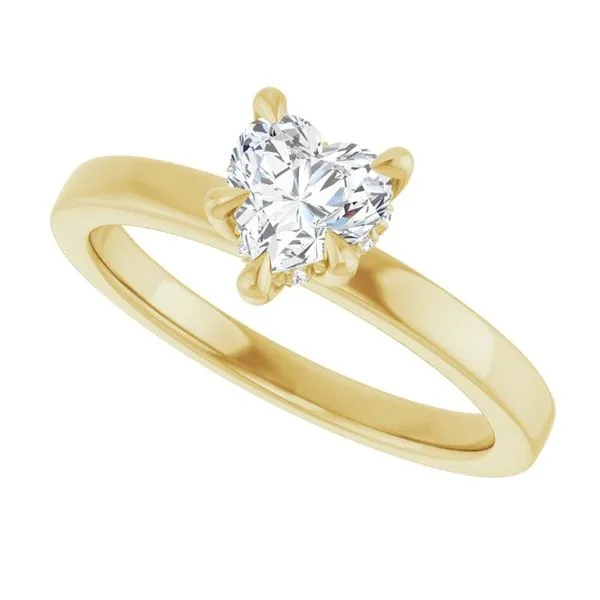 Claw-Prong Hidden Halo-Style Engagement Ring Image 5 Northwood Jewelers Northwood, OH