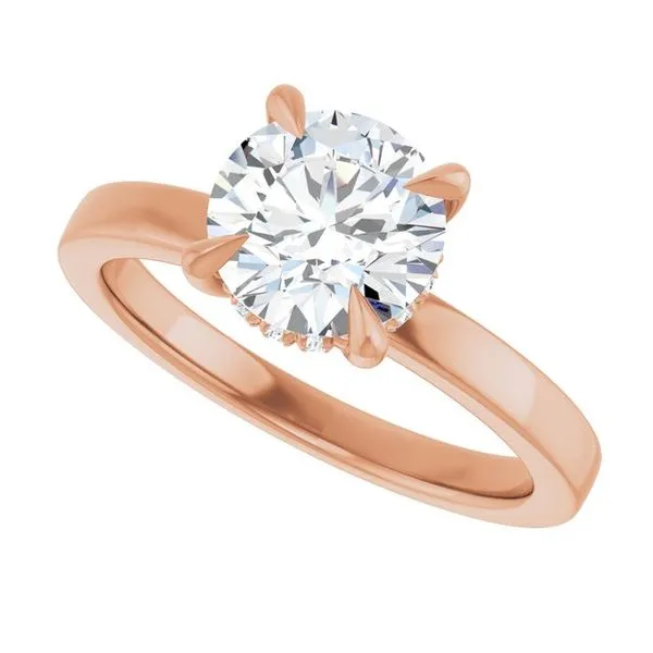 Claw-Prong Hidden Halo-Style Engagement Ring Image 5 Michael Szwed Jewelers Longmeadow, MA