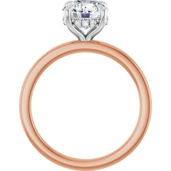 Claw-Prong Hidden Halo-Style Engagement Ring Image 2 Don's Jewelry & Design Washington, IA