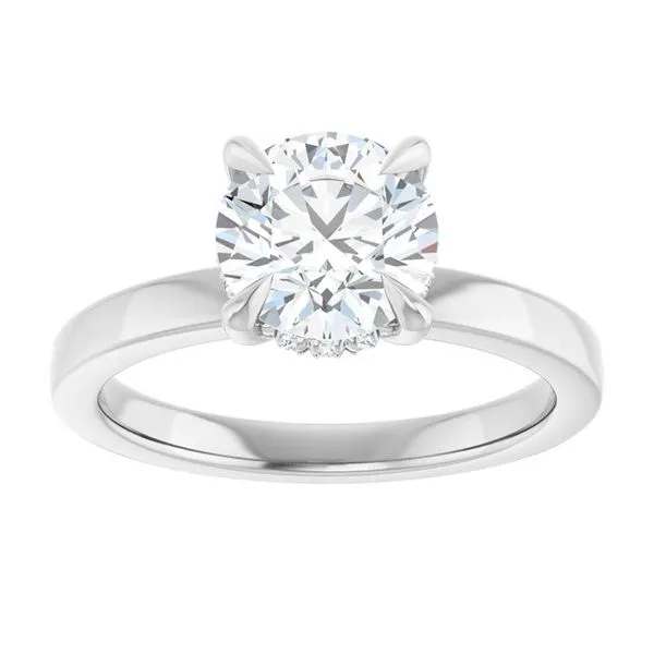 Claw-Prong Hidden Halo-Style Engagement Ring Image 3 The Jewelry Source El Segundo, CA