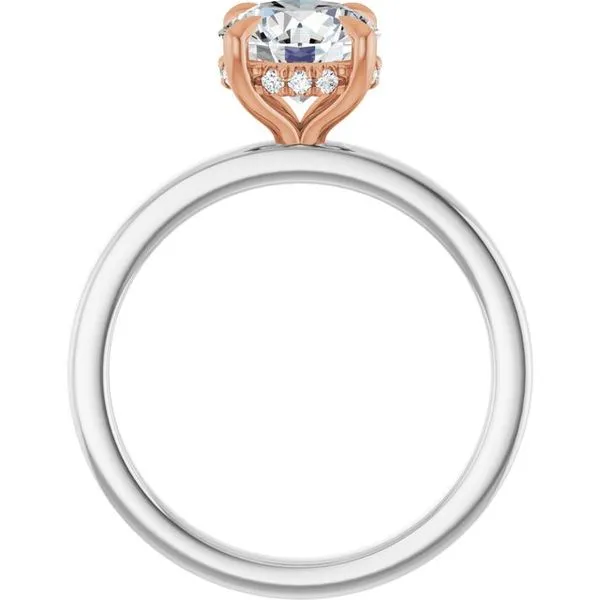 Claw-Prong Hidden Halo-Style Engagement Ring Image 2 Don's Jewelry & Design Washington, IA