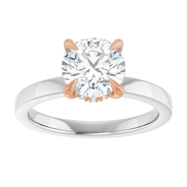 Claw-Prong Hidden Halo-Style Engagement Ring Image 3 Futer Bros Jewelers York, PA