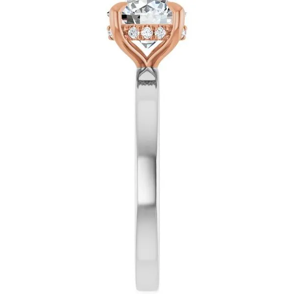 Claw-Prong Hidden Halo-Style Engagement Ring Image 4 Don's Jewelry & Design Washington, IA