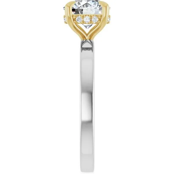 Claw-Prong Hidden Halo-Style Engagement Ring Image 4 House of Silva Wooster, OH