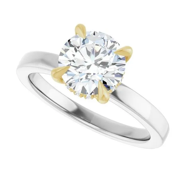 Claw-Prong Hidden Halo-Style Engagement Ring Image 5 Michael Szwed Jewelers Longmeadow, MA