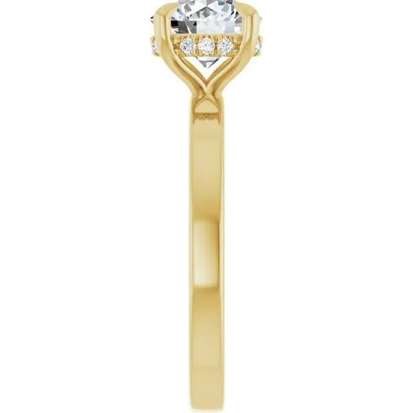 Claw-Prong Hidden Halo-Style Engagement Ring Image 4 Arezzo Jewelers Elmwood Park, IL