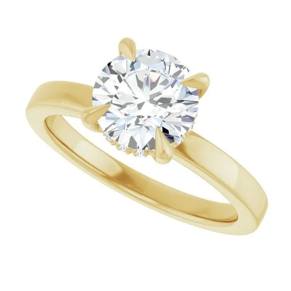 Claw-Prong Hidden Halo-Style Engagement Ring Image 5 JF Jones Jewelers Rochester, NY