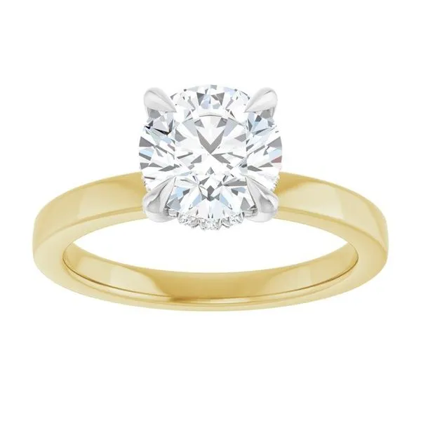 Claw-Prong Hidden Halo-Style Engagement Ring Image 3 Austin's Fine Diamonds & Jewelry Lyndhurst, NJ