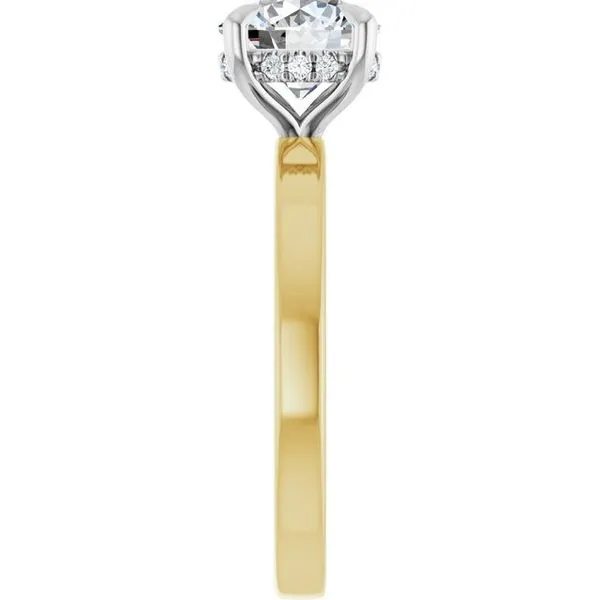 Claw-Prong Hidden Halo-Style Engagement Ring Image 4 Arezzo Jewelers Elmwood Park, IL