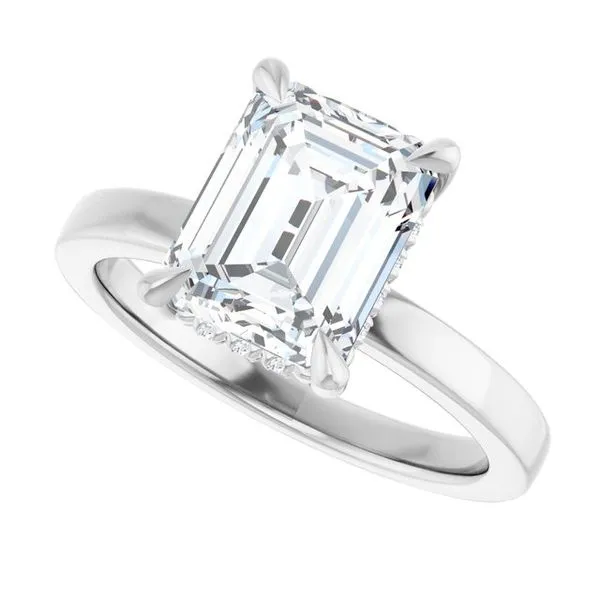 Claw-Prong Hidden Halo-Style Engagement Ring Image 5 Northwood Jewelers Northwood, OH